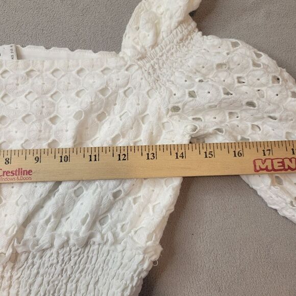 Suboo Revolve Eyelet White Crop Top Size US 2 - Picture 5 of 8